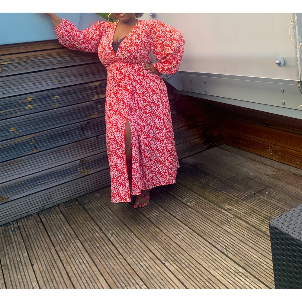 Wrap dress from Glamorous curve. I got it from ASOS.